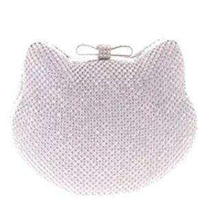 Shiny Diamante Cat Shape Evening Clutch NWT